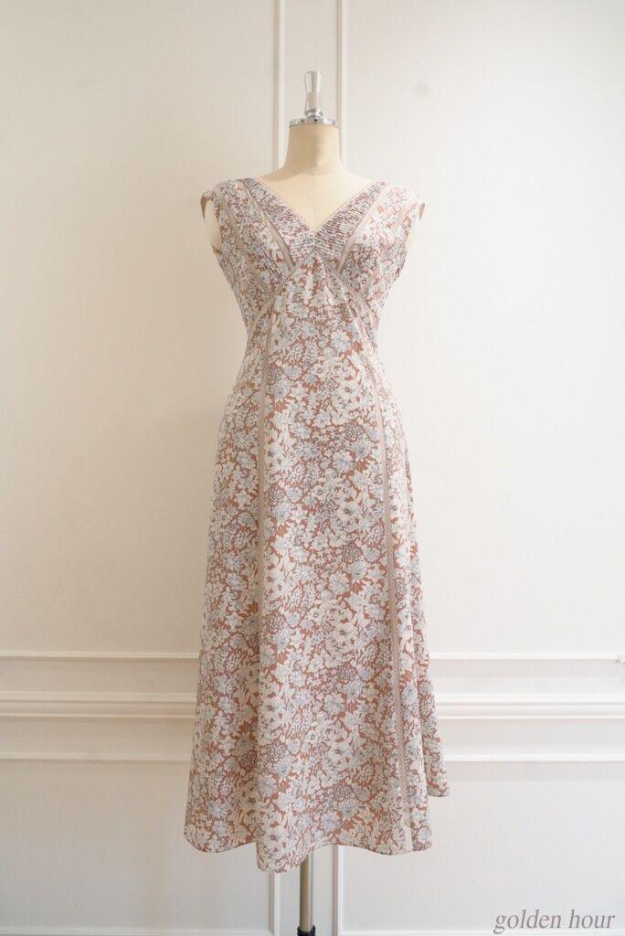 Her lip to♡ Lace Trimmed Floral Dress - ロングワンピース/マキシ ...